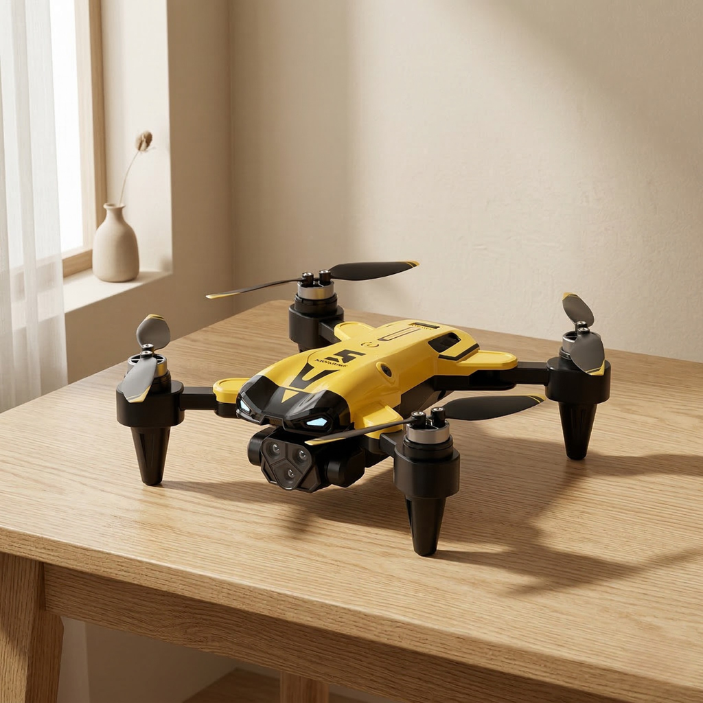 8K-Quadrocopter mit Dreifach-Kamerasystem für hochdetaillierte Luftaufnahmen