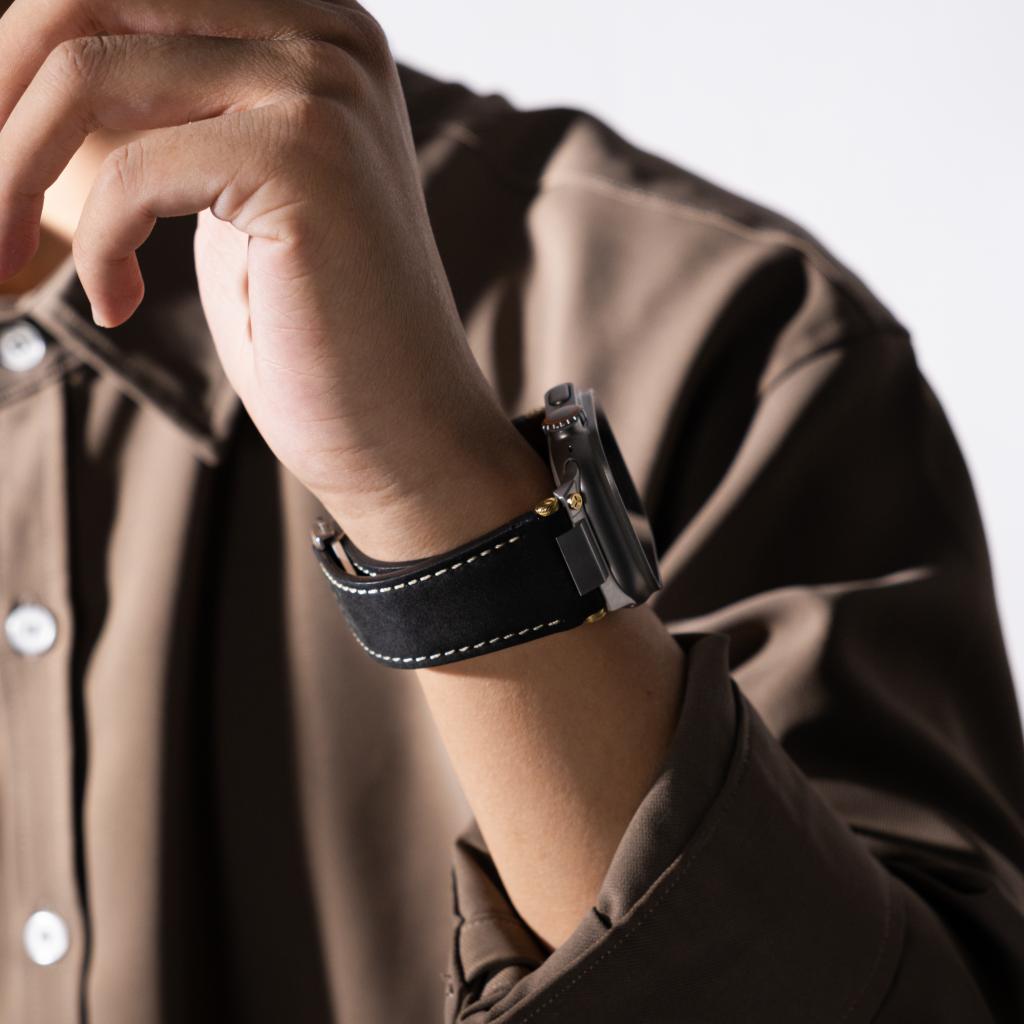 Apple Watch premium læderrem med foldespænde
