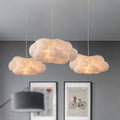 NebulaGlow sky LED pendellampe i hvit PVC-bomull