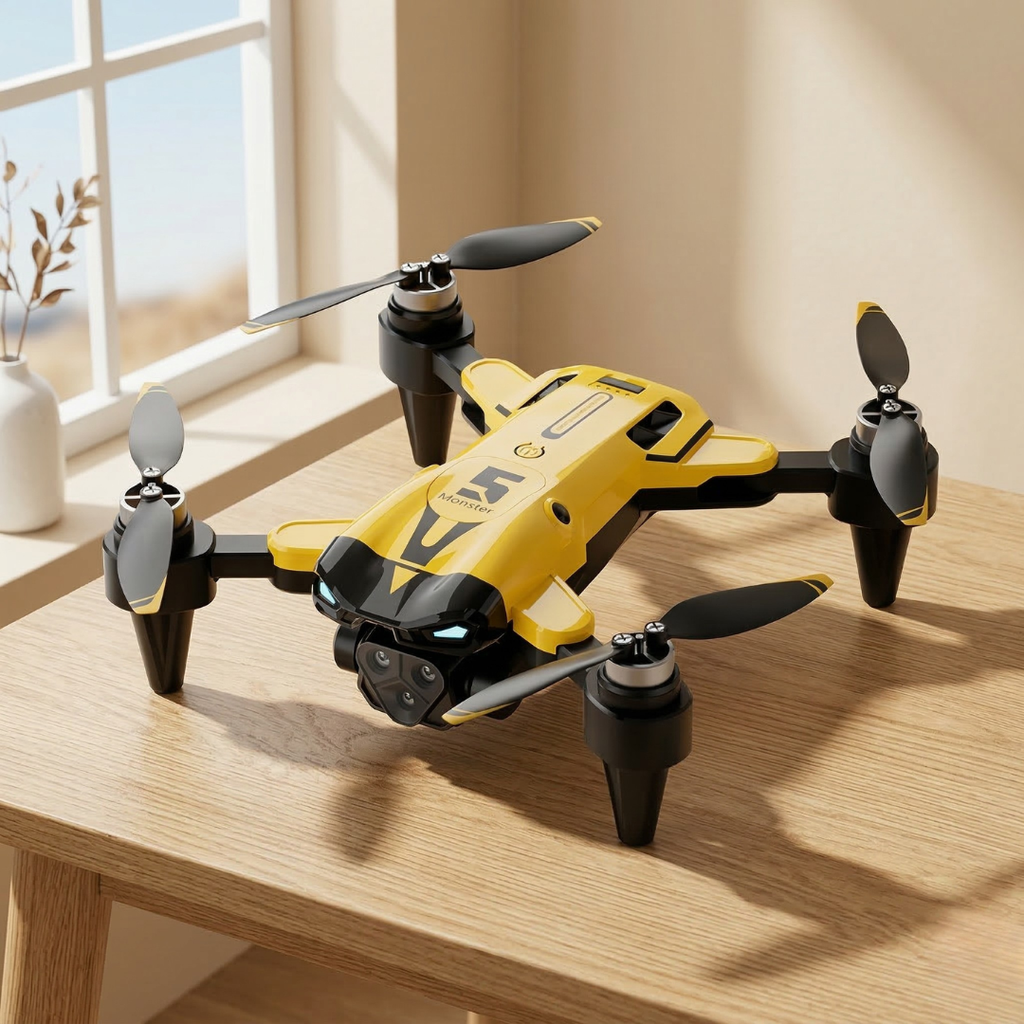 8K-Quadrocopter mit Dreifach-Kamerasystem für hochdetaillierte Luftaufnahmen