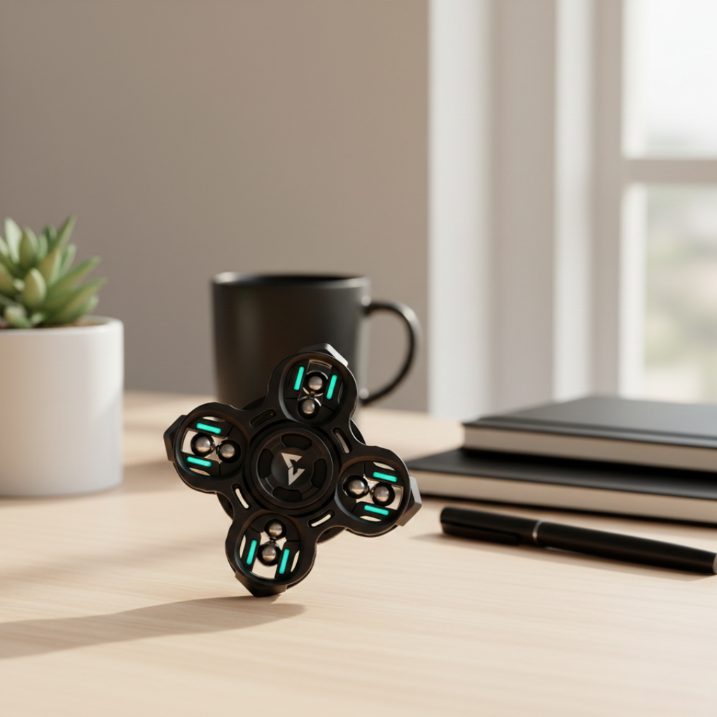 Fidget spinner z kovu pro uvolnění každodenního stresu