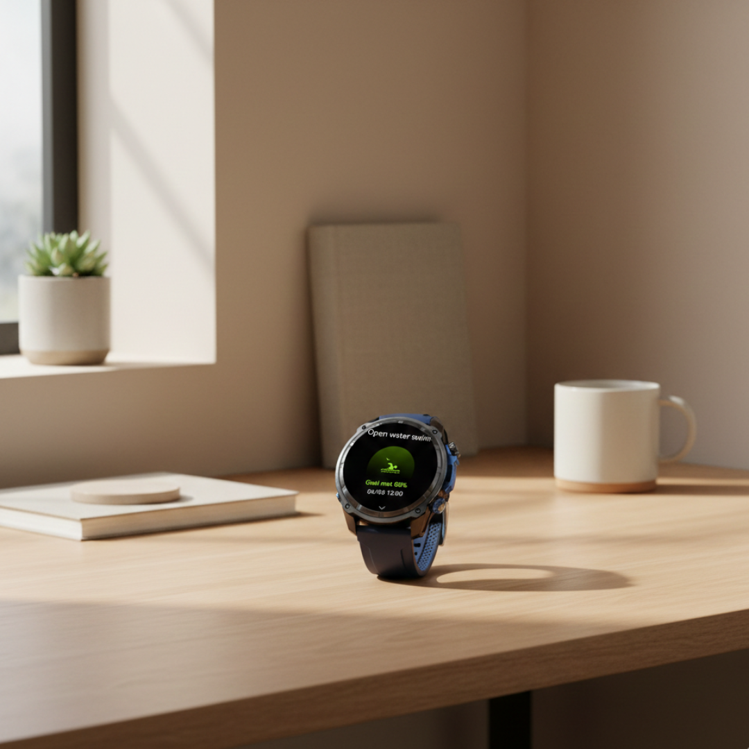 Smartwatch GPS do użytku na zewnątrz z mapami offline, wodoodporny zegarek sportowy
