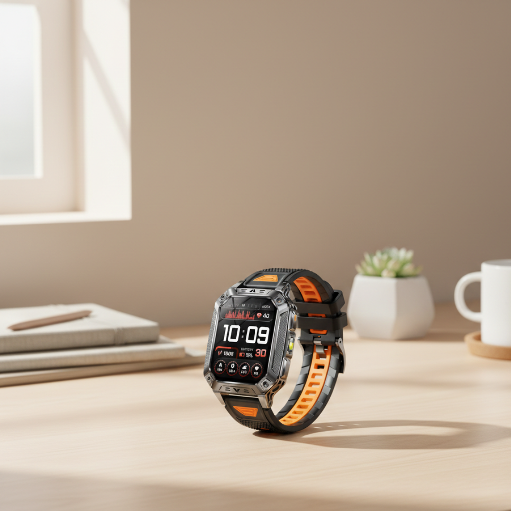 AMOLED-Display Outdoor Fitness Smartwatch Wasserdichter Fitness-Tracker