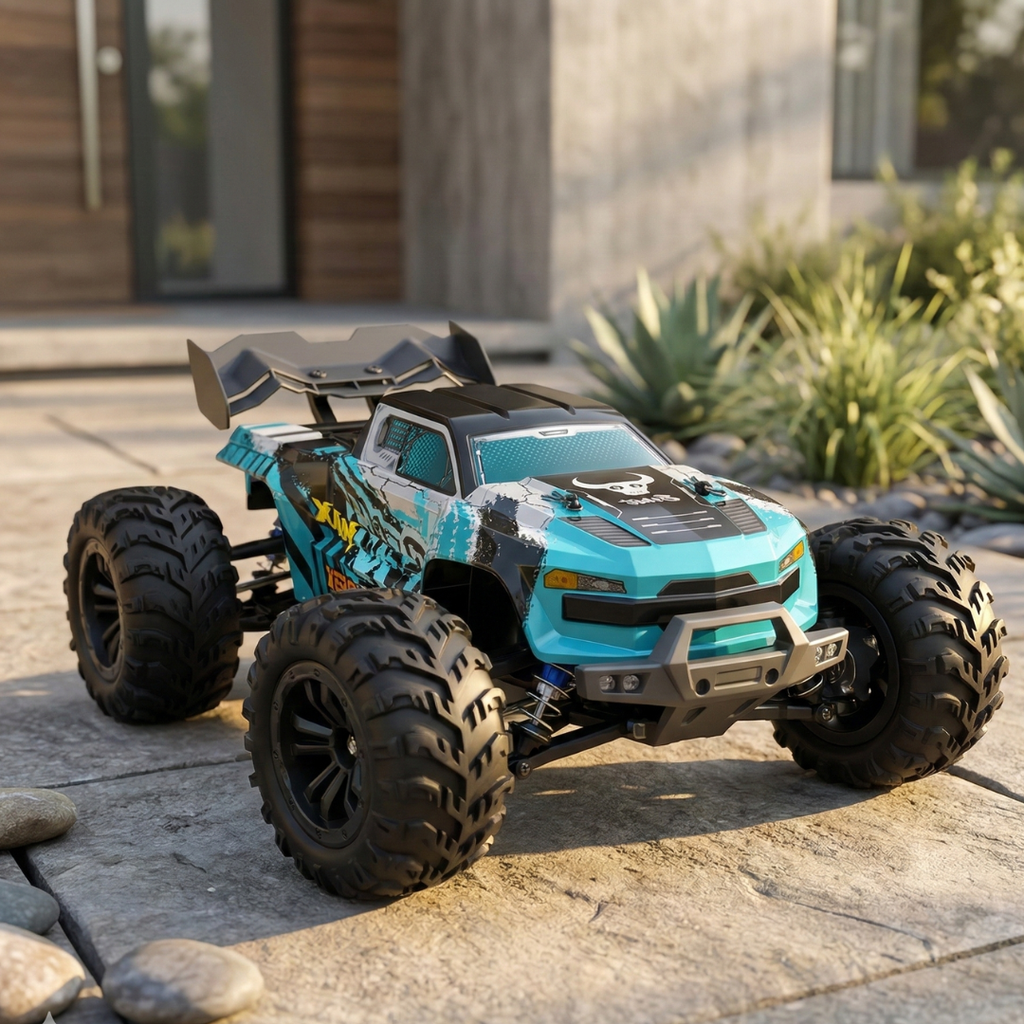 شاحنة دفع رباعي 4WD عن بُعد بدون فرشاة بمقياس 1:16 للطرق الوعرة