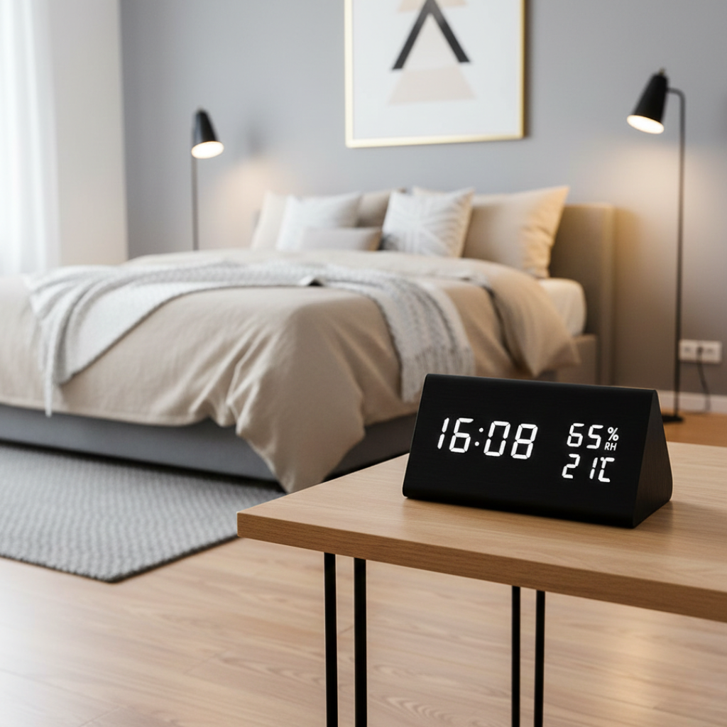 Alarm Clock With LED Display For Home Or Office Use