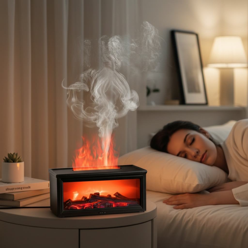 Flame Mist 2-In-1 Aroma Humidifier And Diffuser For Daily Home Use
