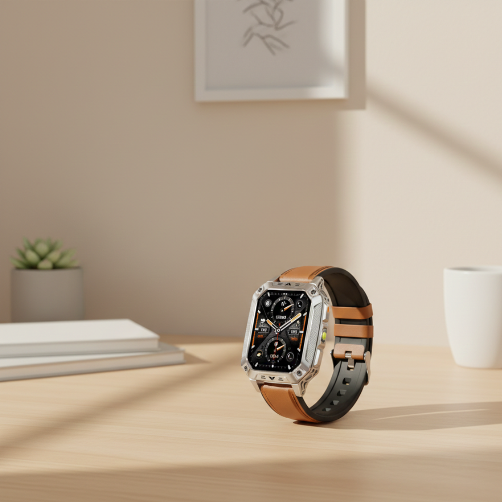 AMOLED-Display Outdoor Fitness Smartwatch Wasserdichter Fitness-Tracker