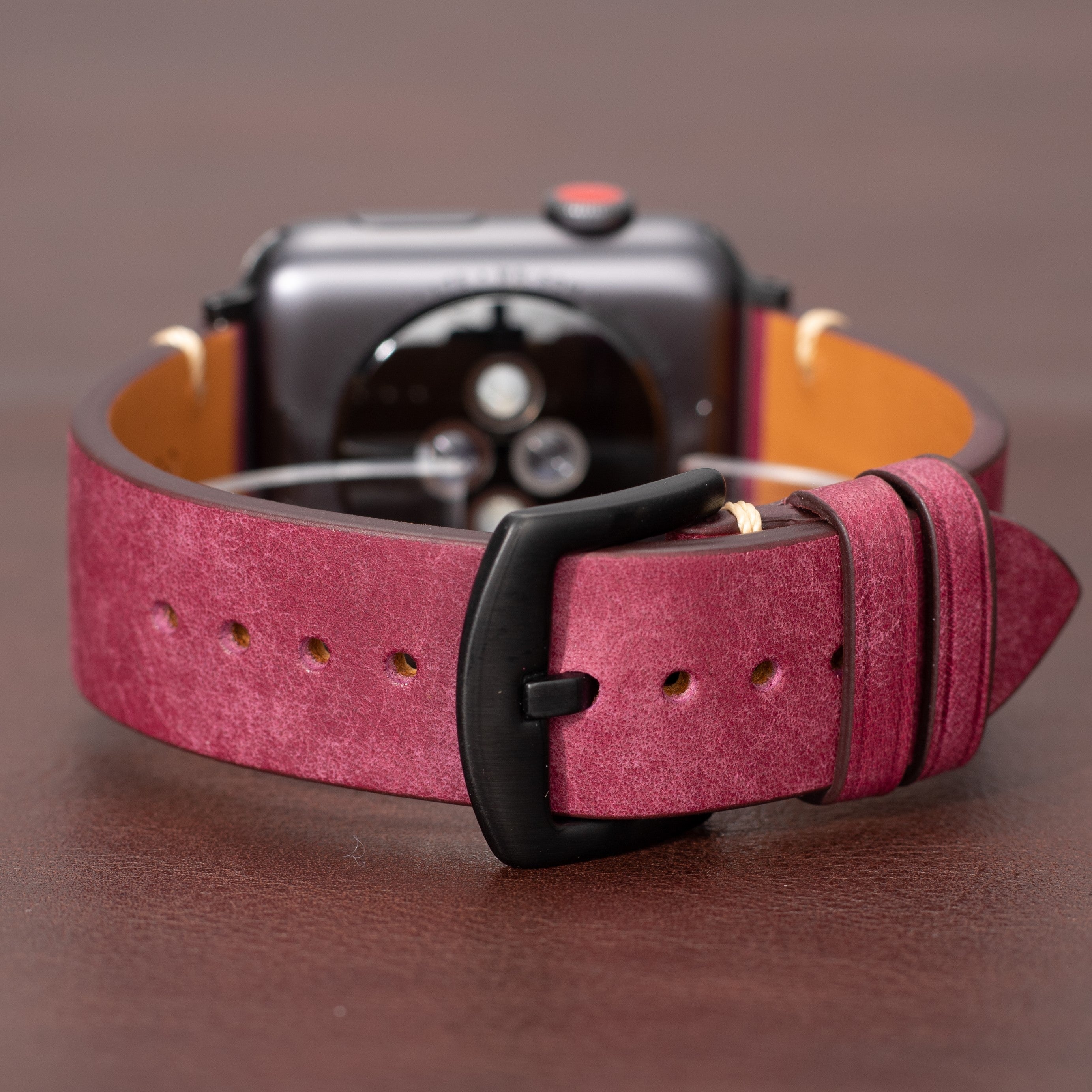 Premium italiensk læderrem til Apple Watch
