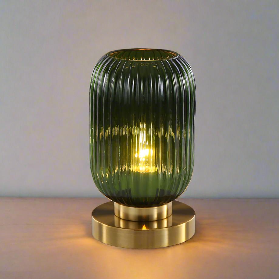 Aurelia Nordisk Amber Bordlampe for Soverom eller Stue