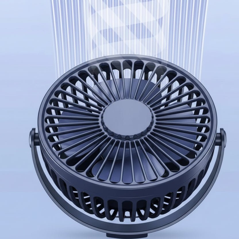 CLIPIXA Clip-Ventilator mit festem Griff für Schreibtisch, Bett oder Regal