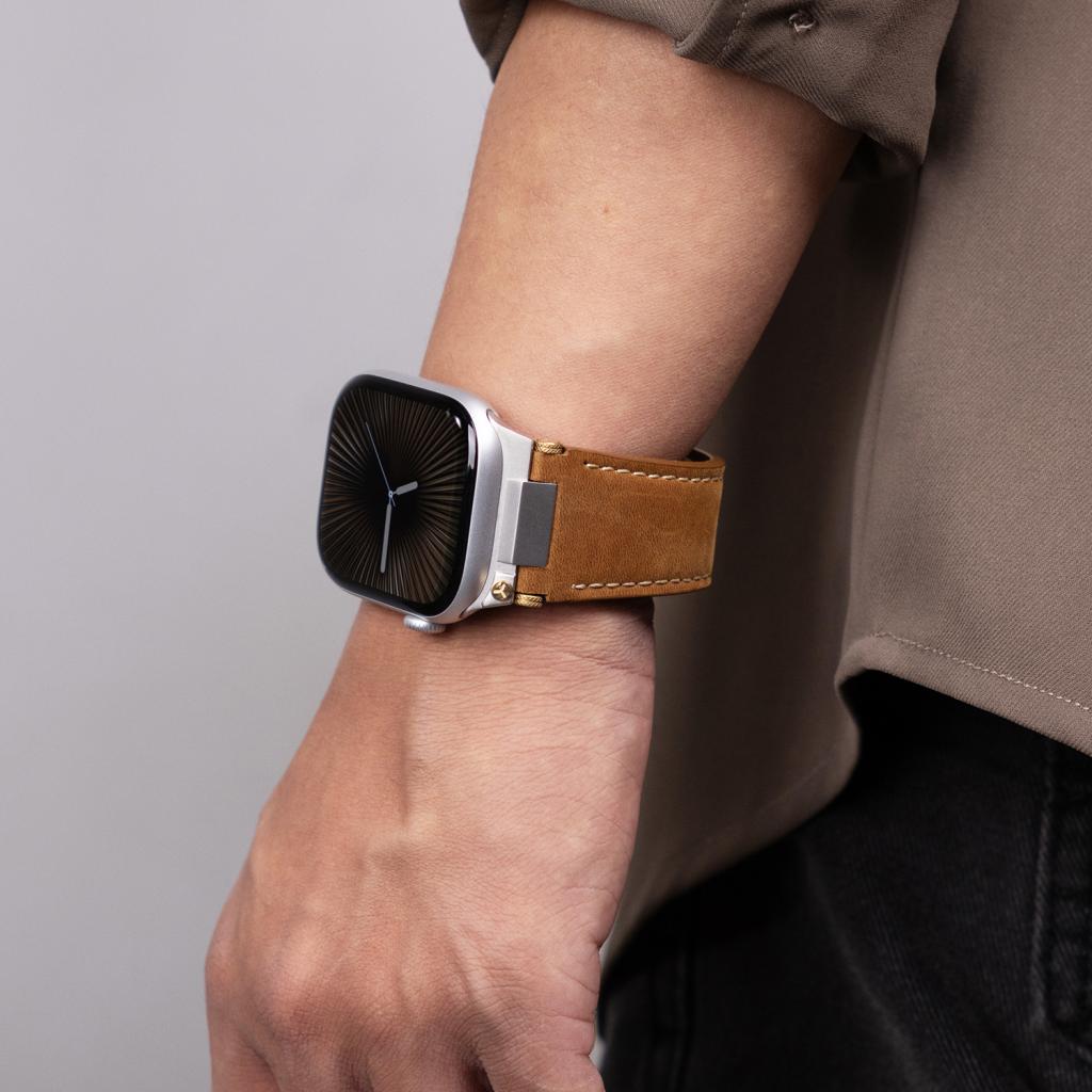 Apple Watch premium læderrem med foldespænde