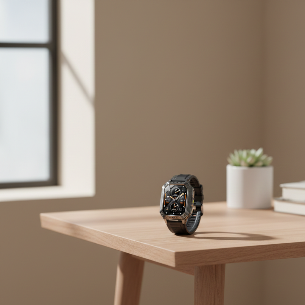 AMOLED-Display Outdoor Fitness Smartwatch Wasserdichter Fitness-Tracker