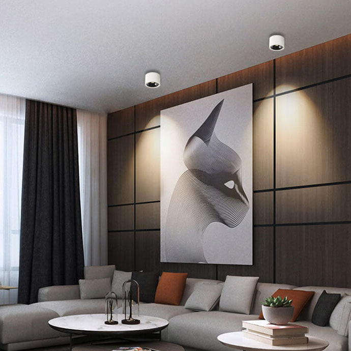 AstraGlow Round LED Spotlight Flush Mount Ceiling Light