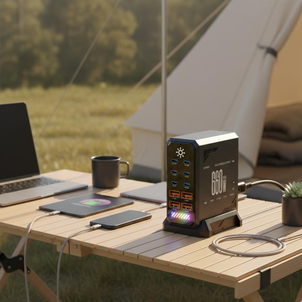 10-Port USB-C Charger Station For Fast Multi-Device Charging
