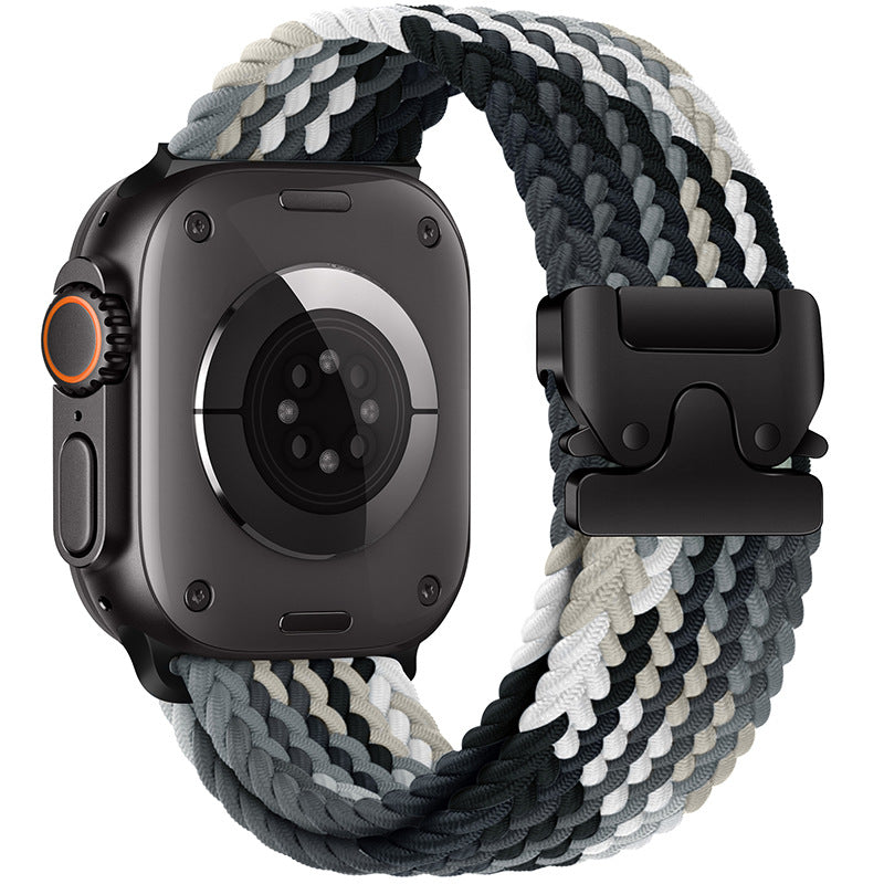 Nylon Braided Watch Band With Parachute Buckle For Apple Watch