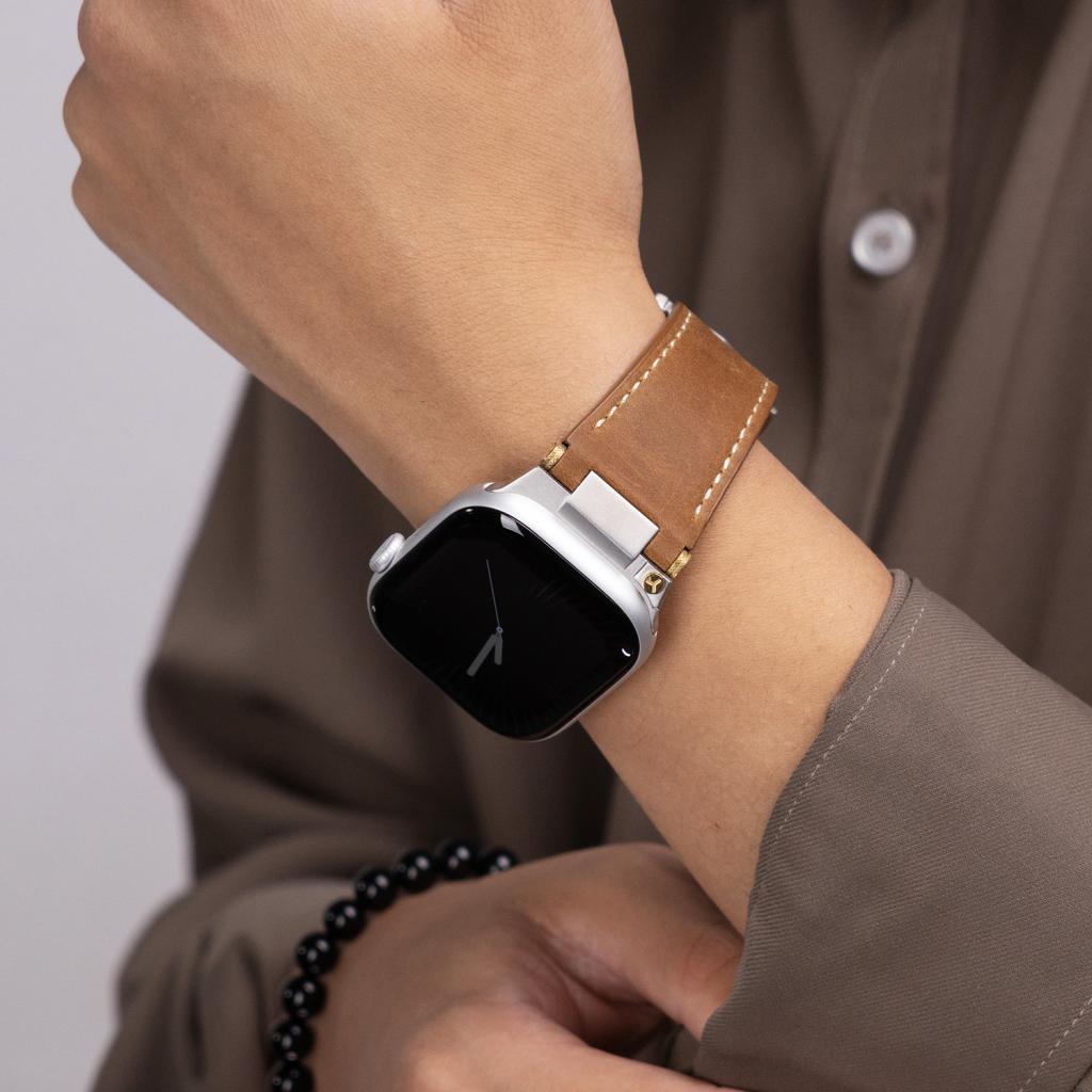 Apple Watch premium læderrem med foldespænde