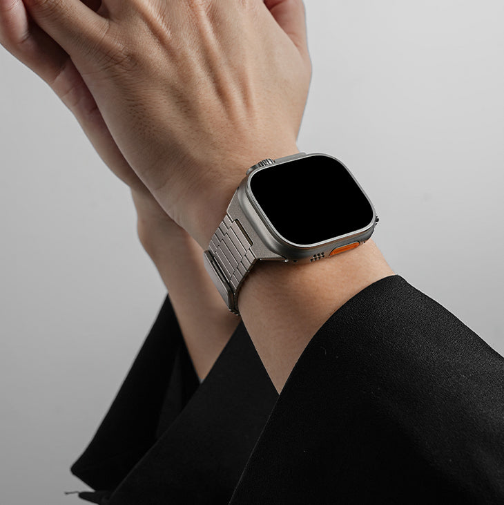 Coleção Apple Watch Edição Pulseira de Aço com Elos em Bambu