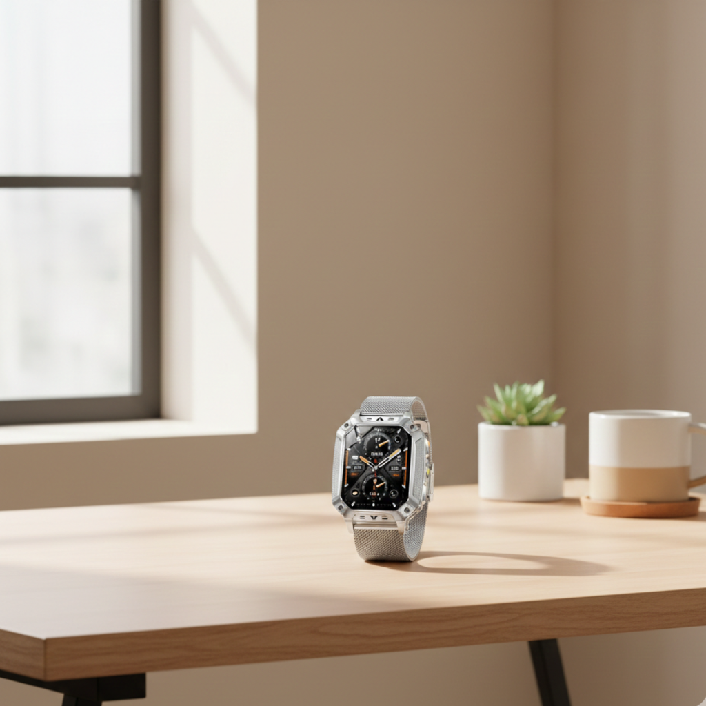 AMOLED-Display Outdoor Fitness Smartwatch Wasserdichter Fitness-Tracker