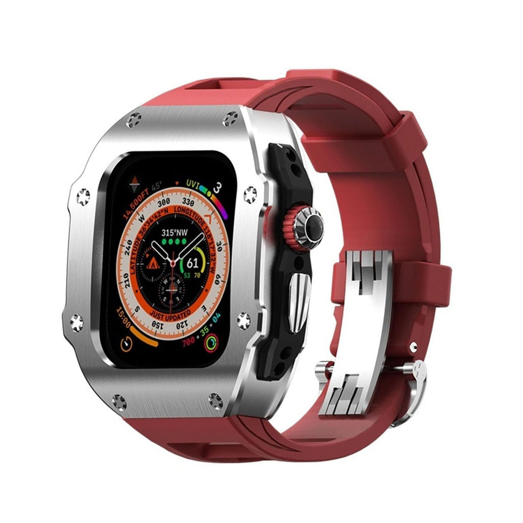RM Vanguard-serien - Fluororubberrem Rustfrit stål urkasse til Apple Watch Ultra