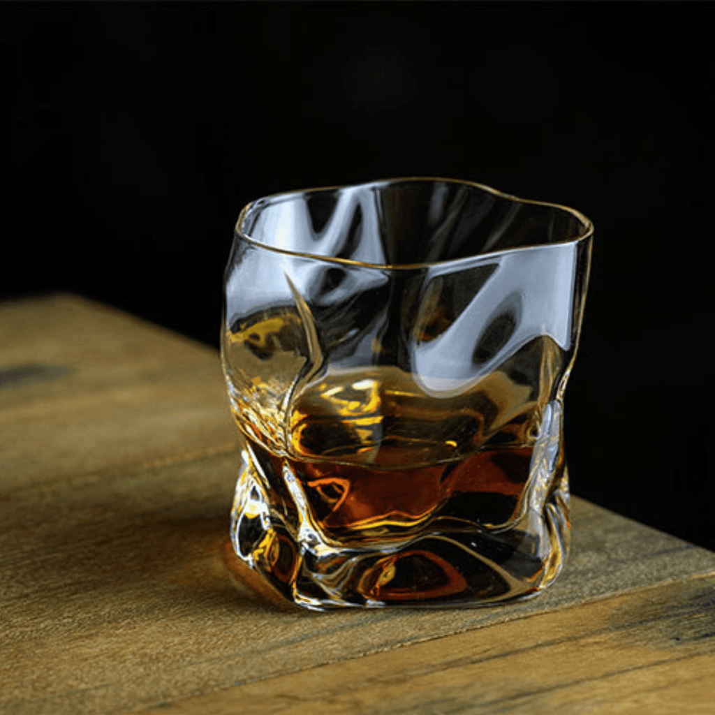 Japansk Edo Kiriko krøllet whiskyglas