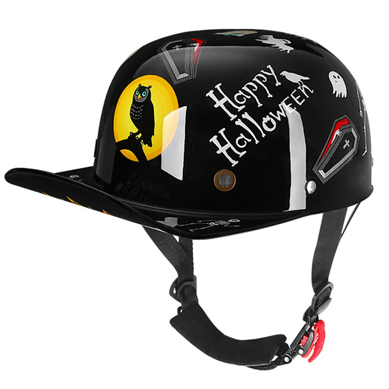 Kask motocyklowy w stylu czapki z daszkiem - zatwierdzony przez DOT