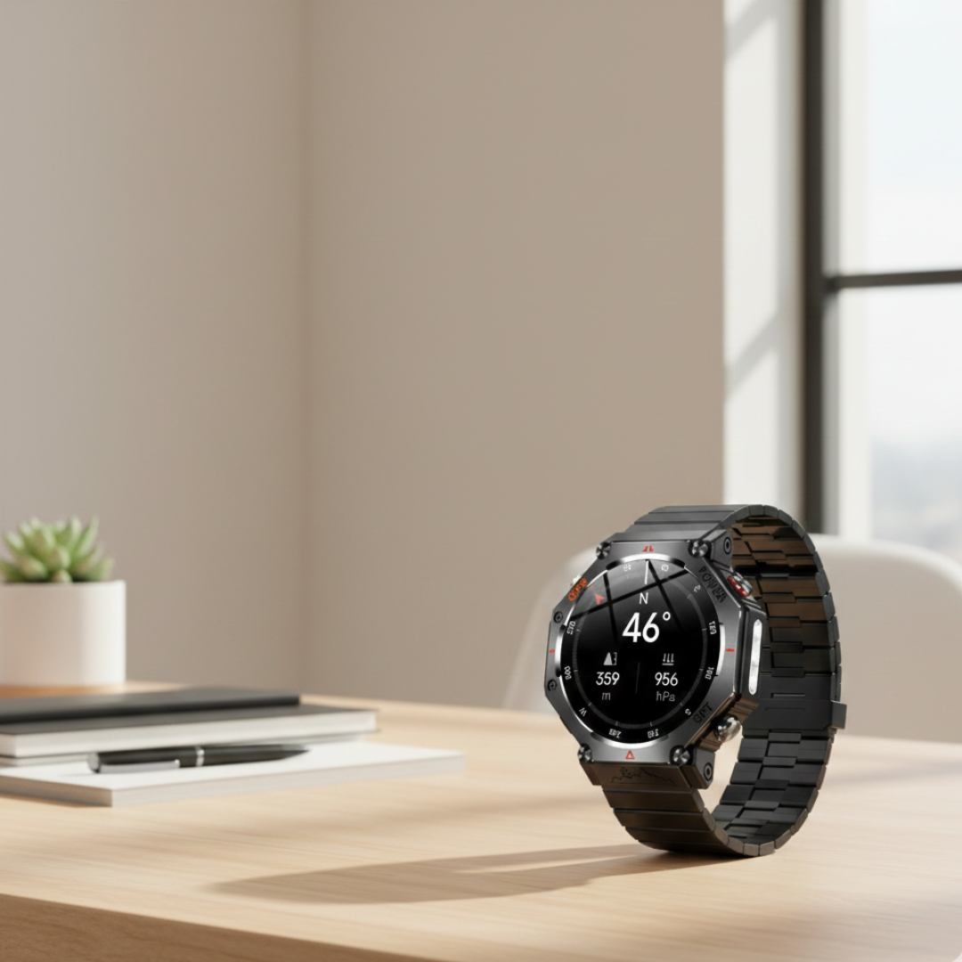 Outdoor Waterproof AMOLED GPS Smartwatch With Compass And Altimeter