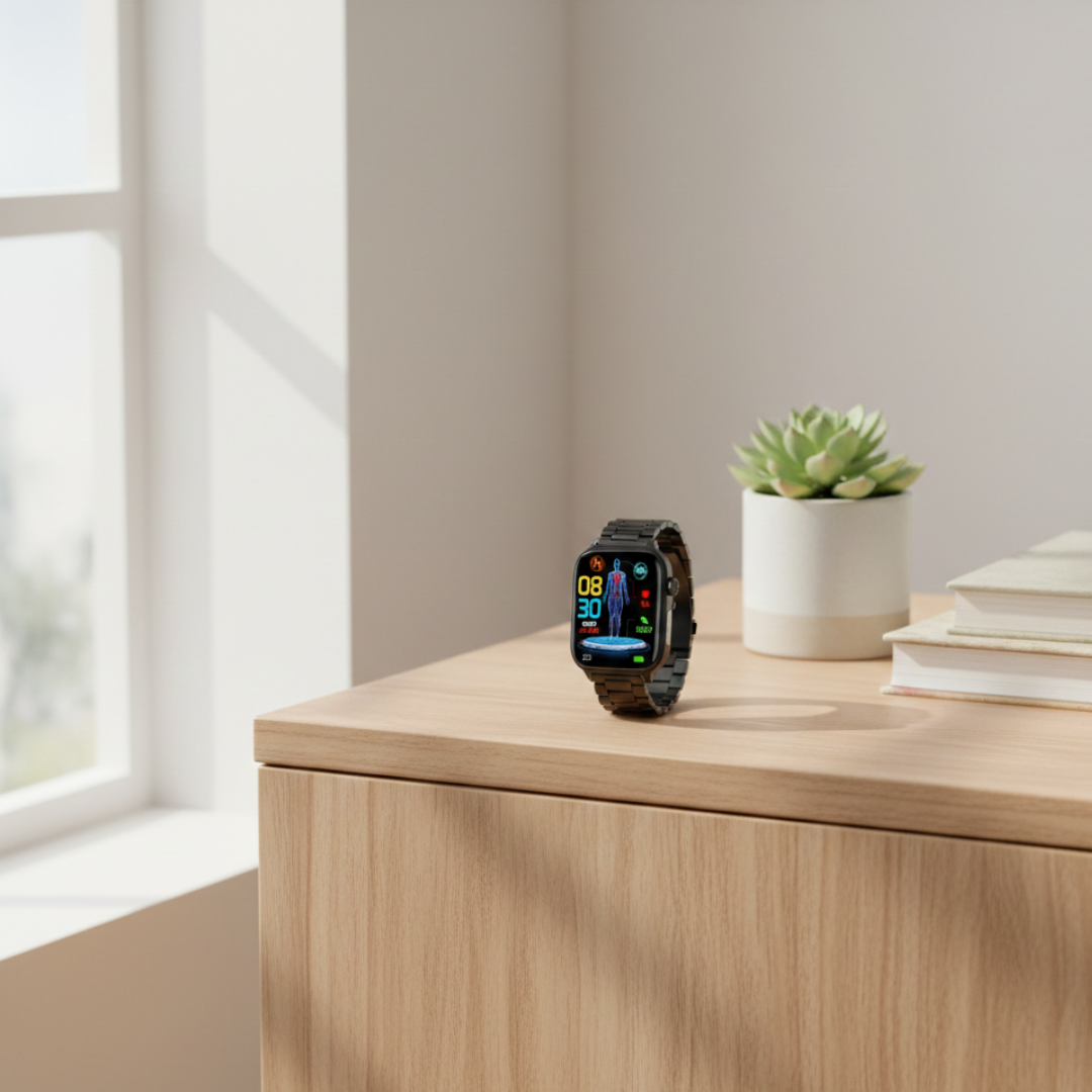 AMOLED-skærm smartwatch med Bluetooth-opkald vandtæt til daglig brug