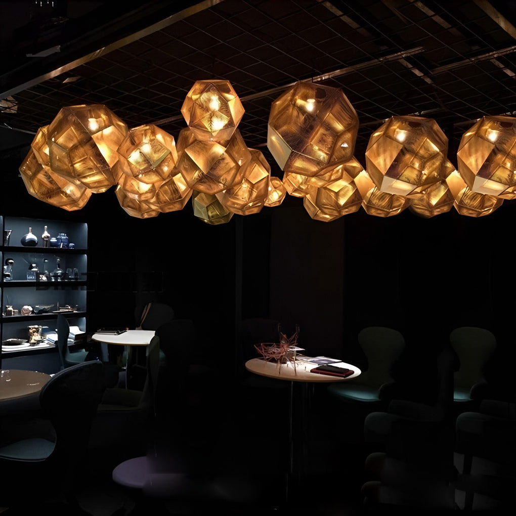 LichtDesign geometrikus kerek függeszték tartós fém otthonhoz