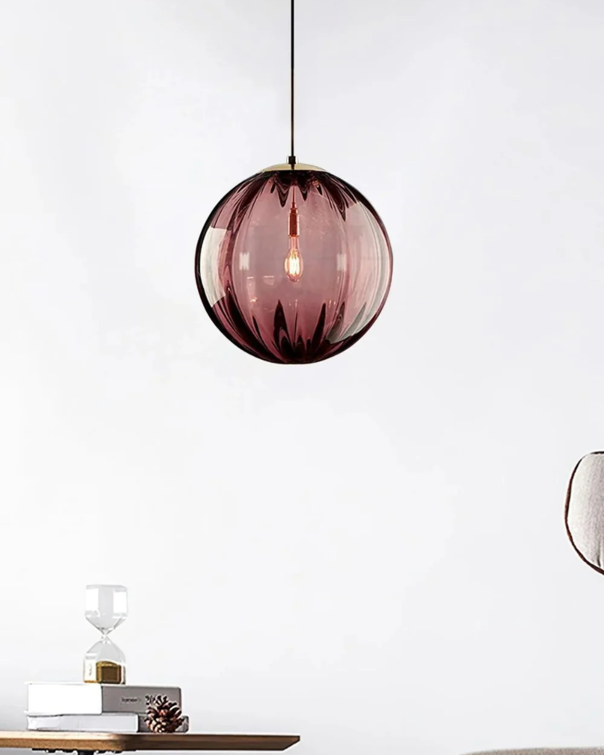 Luminara Bernsteinfarbenes Glas-Deckenpendel | Orntli