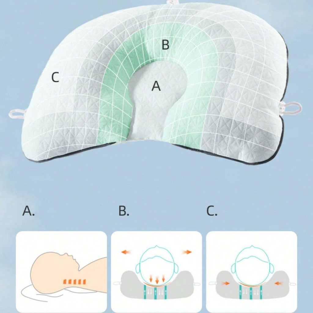 Flat Head Baby Pillow With Ergonomic Support For Newborns