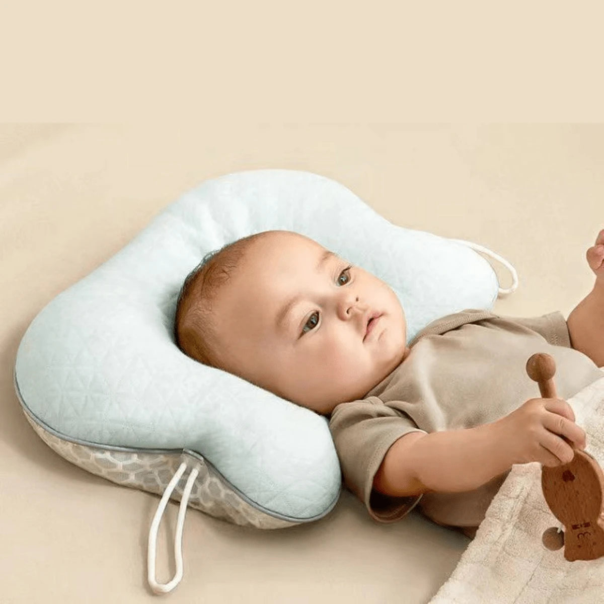 Flat Head Baby Pillow With Ergonomic Support For Newborns