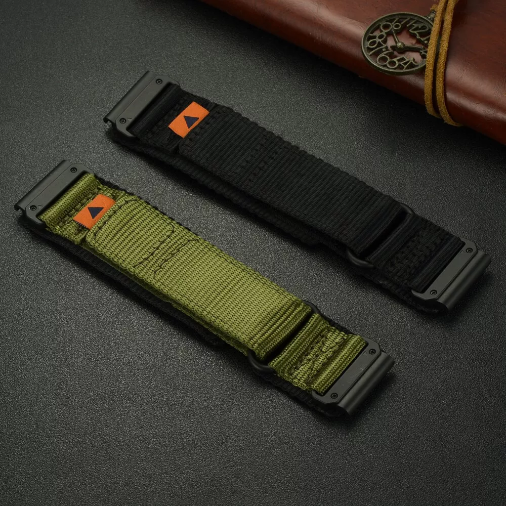 Taktisk nylonrem til ur, passer til Garmin Tactix Fenix 8 7 7X 6 6X