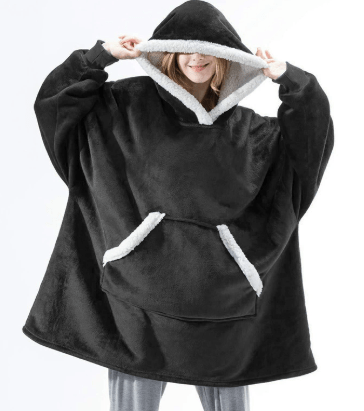 CozyNest Fleece Hettekåpepledd for Ultimat Komfort og Varme på Koselige Kvelder