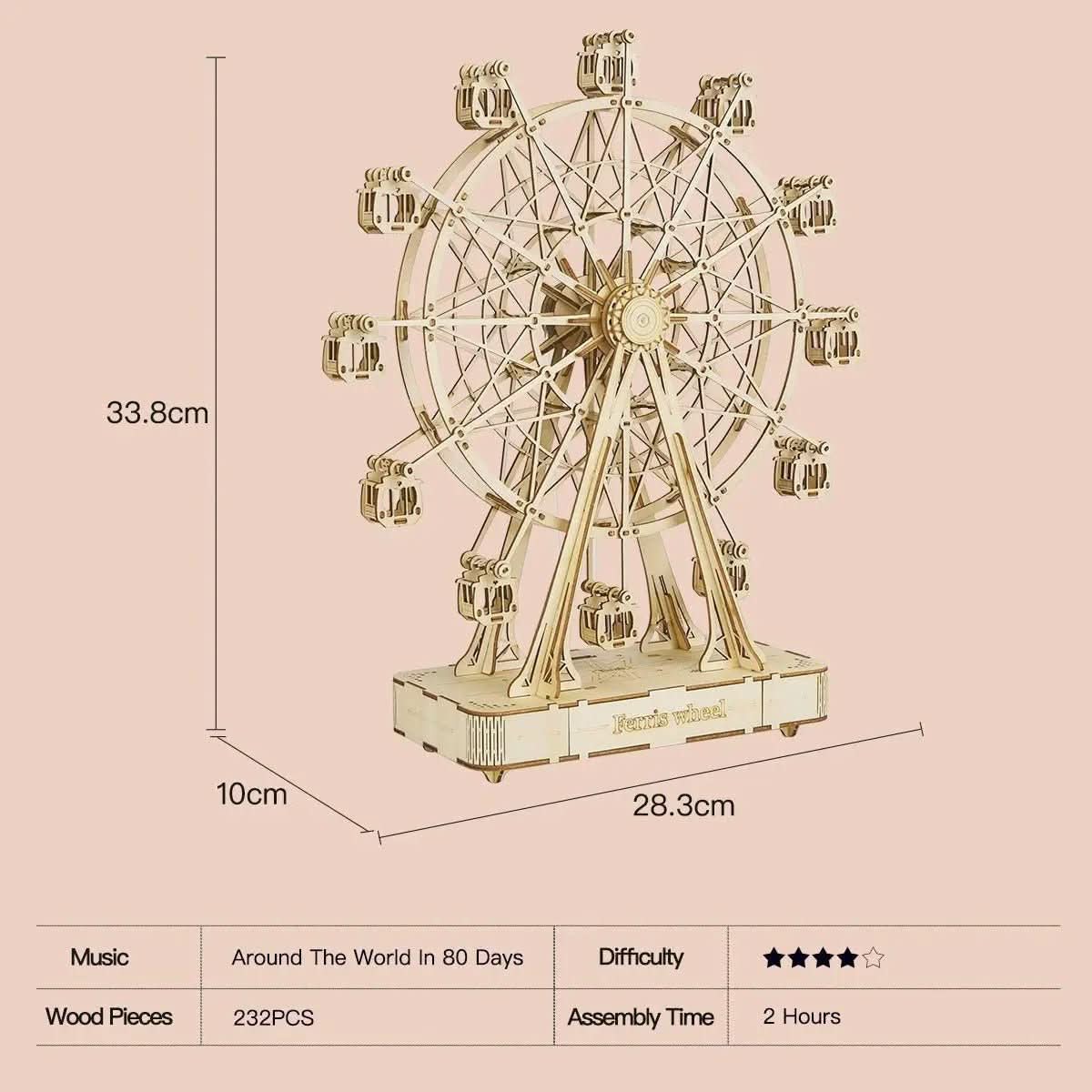 Kit Ruota Panoramica 3D in Legno WoodCraft da Costruire da Solo