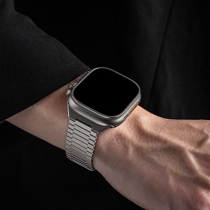 Coleção Apple Watch Edição Pulseira de Aço com Elos em Bambu