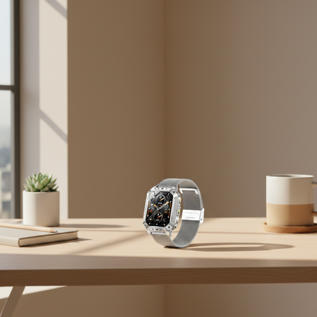 AMOLED-Display Outdoor Fitness Smartwatch Wasserdichter Fitness-Tracker