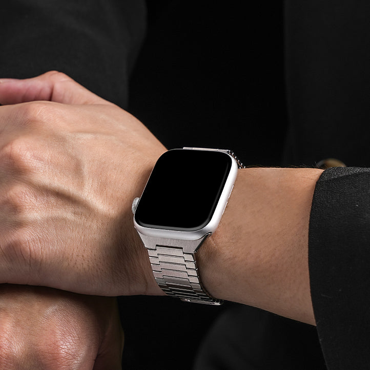 Coleção Apple Watch Edição Pulseira de Aço com Elos em Bambu
