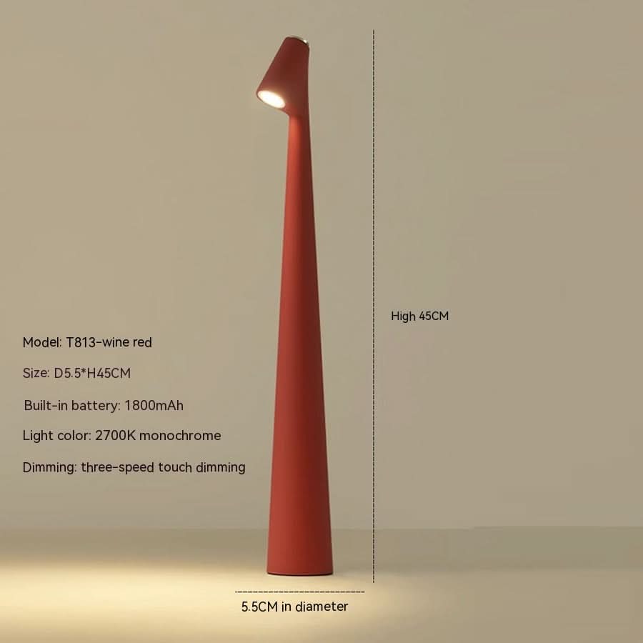 Metall bordlampe, oppladbar og stilig for innendørs og utendørs bruk