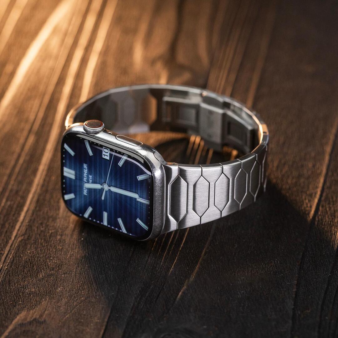 Apple Watch metalrem med diskret luksusstil til formelle lejligheder