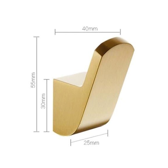 ELVANOR Modern Gold Brass Wall Hooks For Robes, Space-Saving And Elegant