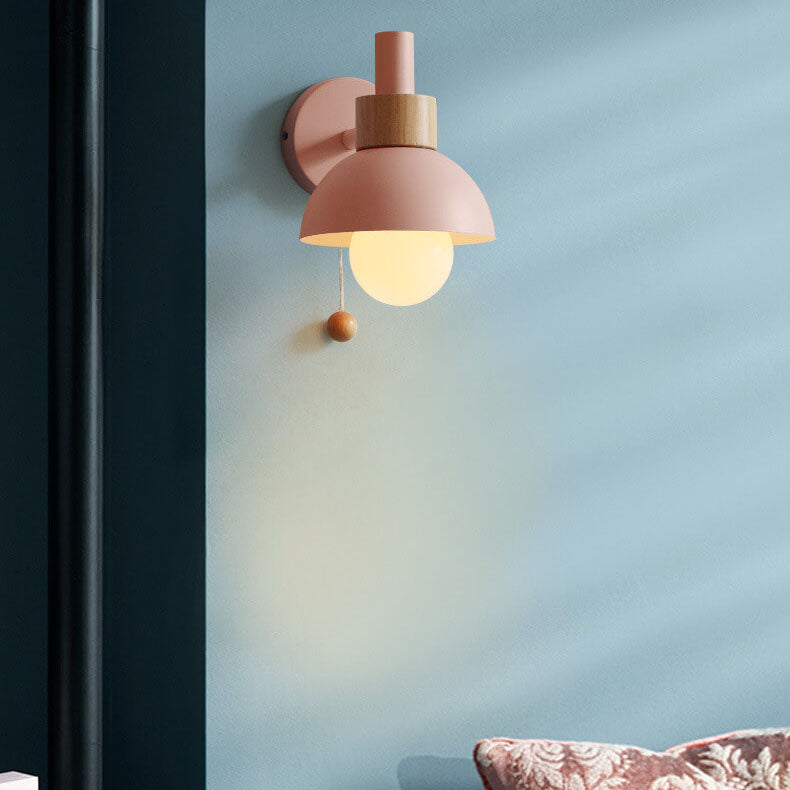 Fjordly Macaron Globe Wall Sconce Light With Pastel Glow