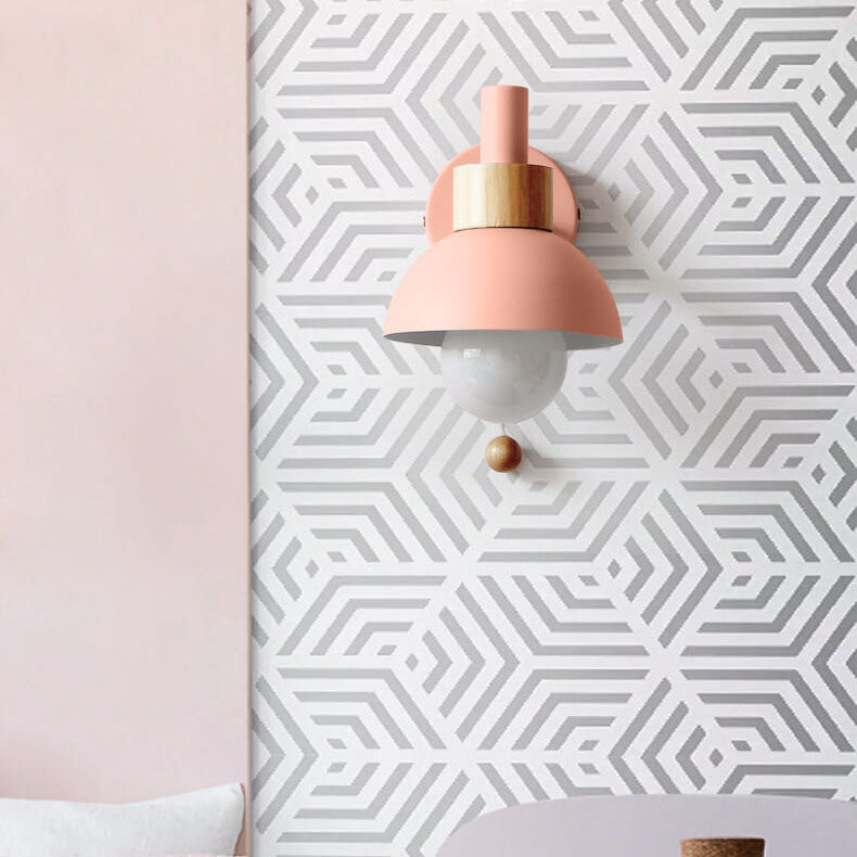 Fjordly Macaron Globe Wall Sconce Light With Pastel Glow