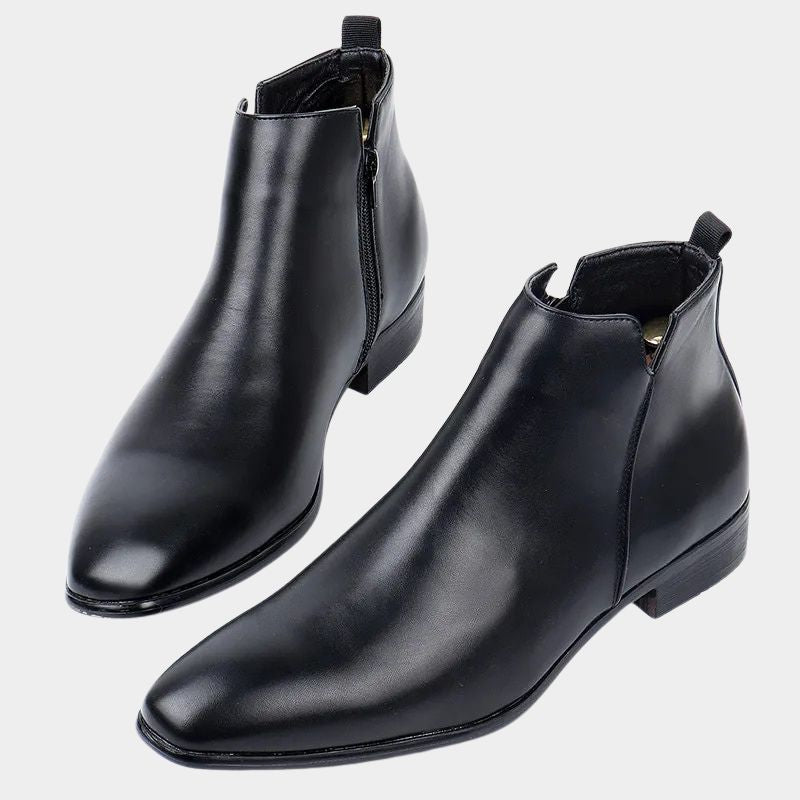 Aurelia Chelsea Leather Dress Boots For Men, Sleek