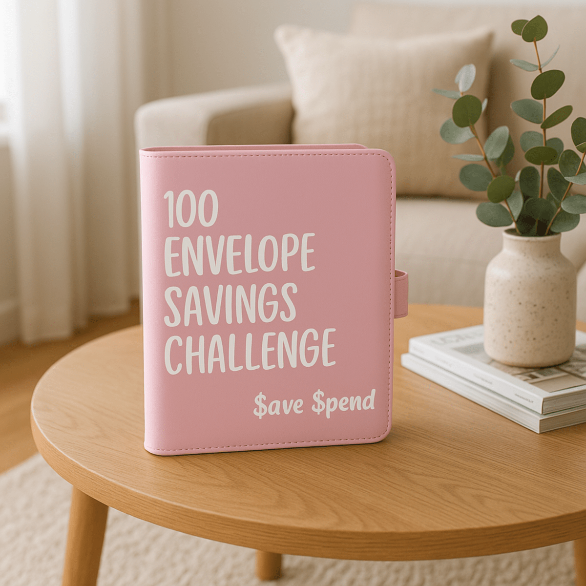 BrightNest 100 Envelope Challenge Budget Binder For Families Durable A5 Organizer
