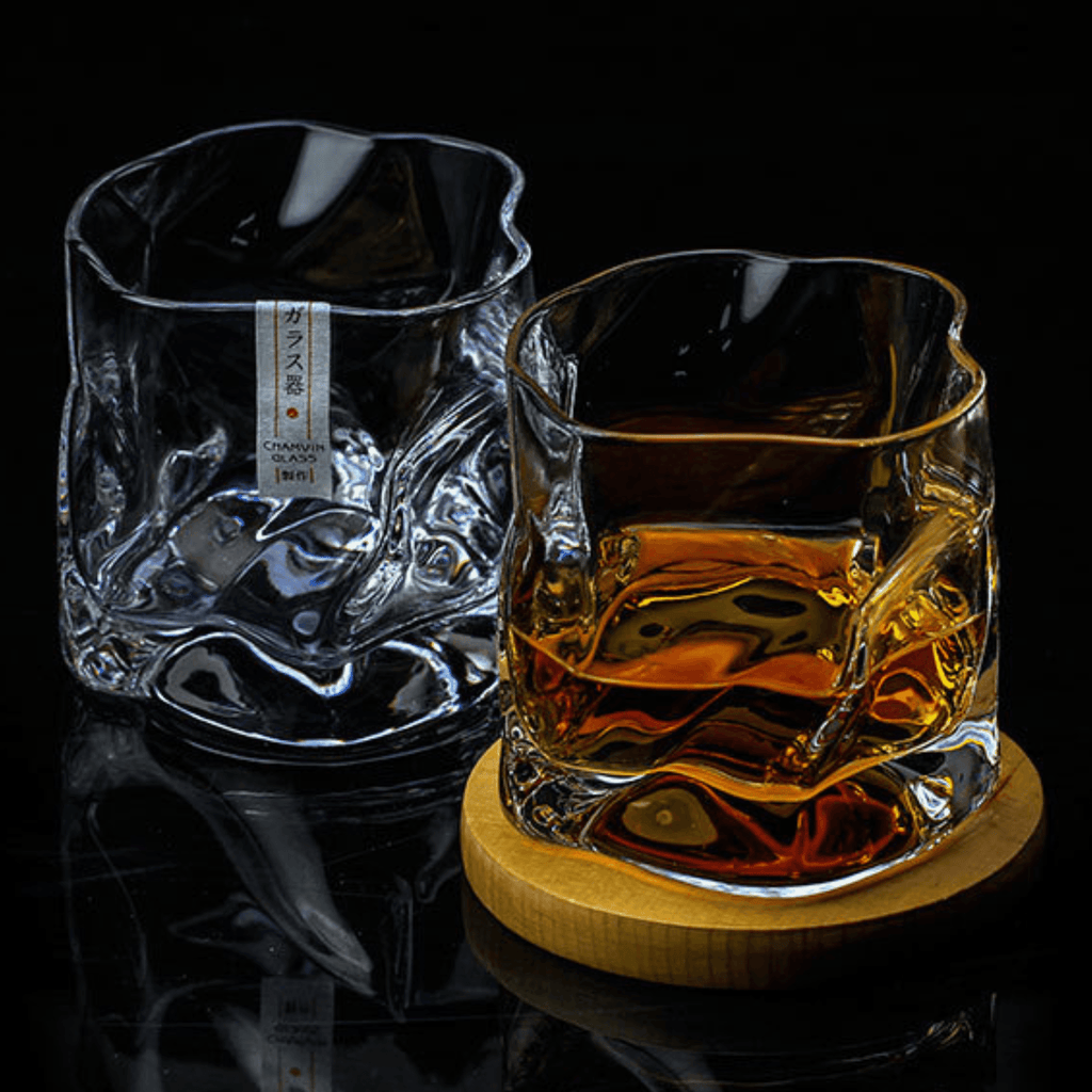 Japansk Edo Kiriko krøllet whiskyglas