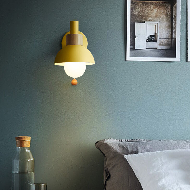 Fjordly Macaron Globe Wall Sconce Light With Pastel Glow