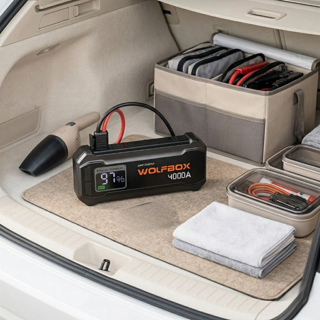 Portable Car Battery Jump Starter 4000A 24000mAh For Quick Vehicle Start