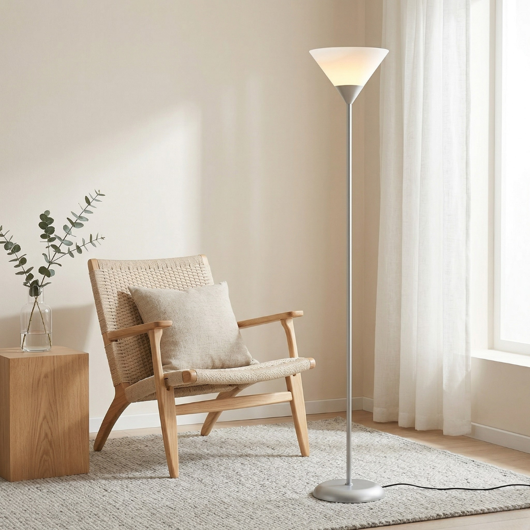 Lampadaire LED contemporain avec luminosité réglable