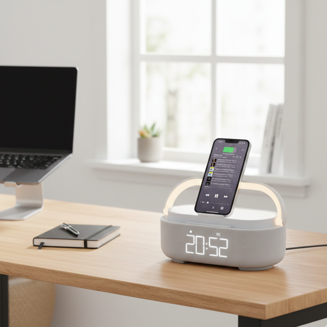 Tragbarer Bluetooth-Lautsprecher mit kabellosem Laden