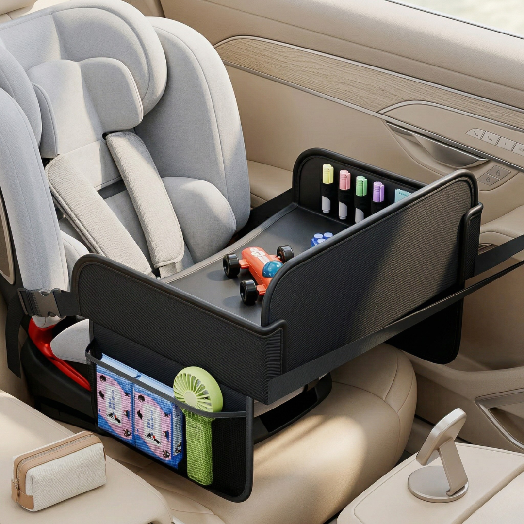 Backseat Dining Tray Organizer For Kids On Car Trips